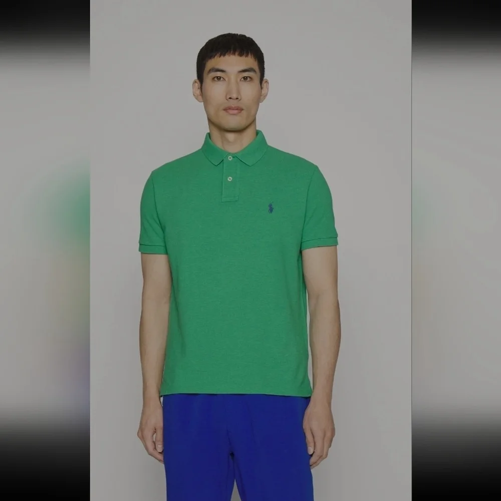 Ralph Lauren Men's performance green polo shirt s